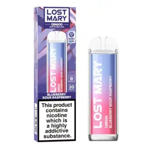 Blueberry Sour Raspberry Lost Mary QM600 Disposable Vape